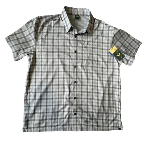 Eastern Mountain Sports Other - Eastern Mountain Sports Men’s Gray Plaid Short-Sleeve Button-Up Shirt‎ XL, NWT